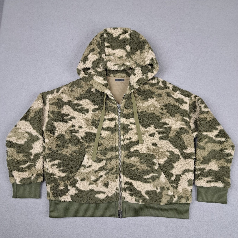Anthony Thomas Melillo Fleece Hoodie Women's Size Large ATM Camouflage Oversized